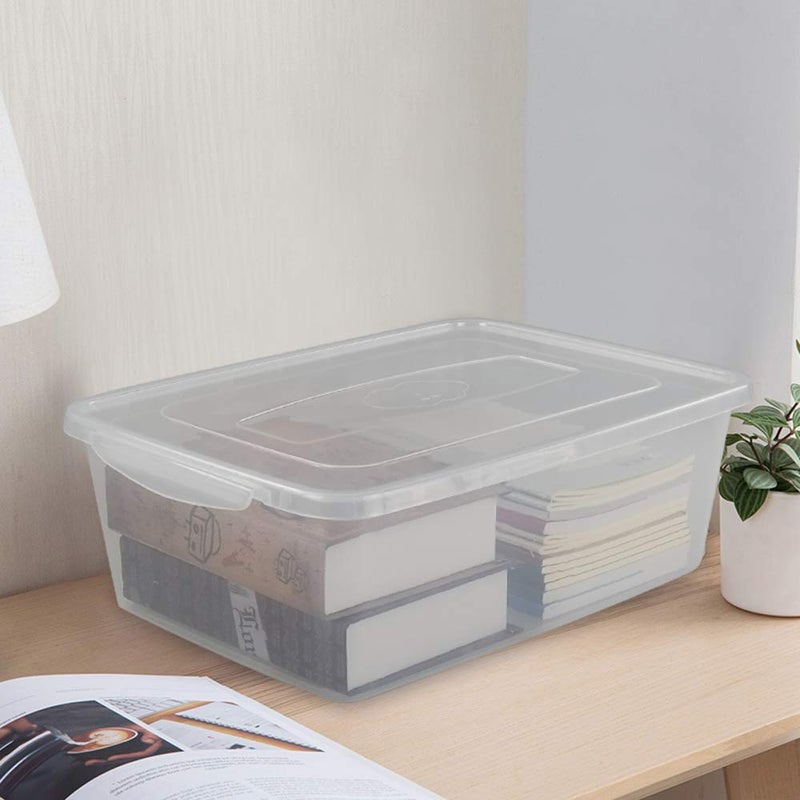 Pekky 15 Quart Plastic Storage Box, Clear Bin Organizer(2 Packs) - Image 3
